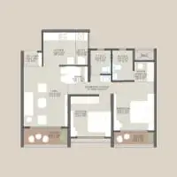 My Home Mamurdi 2 BHK Floor Plan Image